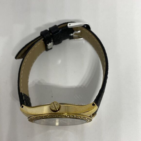 Armani Exchange AX5510 Women's Black Leather Analog Dial Quartz Watch JK235 - Picture 8 of 12